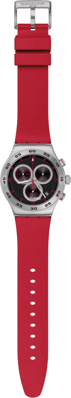 Swatch,Other 43mm,43mm,Stainless Steel,Black,Quartz,Chronograph,Day,YVS524
