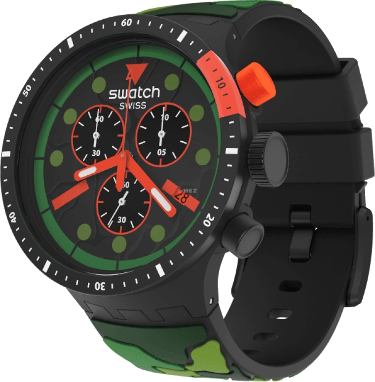 Swatch,THE BOLD 47mm,47mm,Plastic,Black,SB02B409