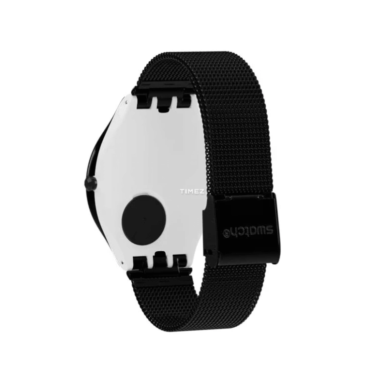 Swatch,SKIN 36.80mm,36.80mm,Plastic,Black,Quartz,Tonneau,SVOB100M