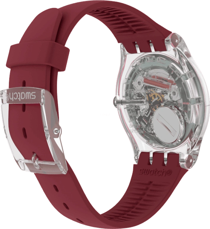 Swatch,Originals 41mm,41mm,Plastic,Pink,Sapphire,Crystal Glass,SUOK717
