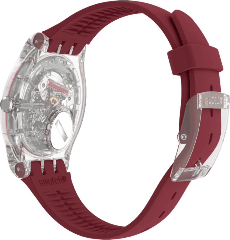 Swatch,Originals 41mm,41mm,Plastic,Pink,Sapphire,Crystal Glass,SUOK717