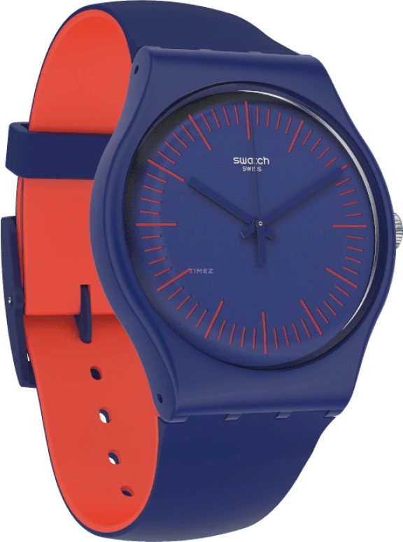 Swatch,Originals 41mm,41mm,Plastic,Blue,Sapphire,Crystal Glass,SUON146
