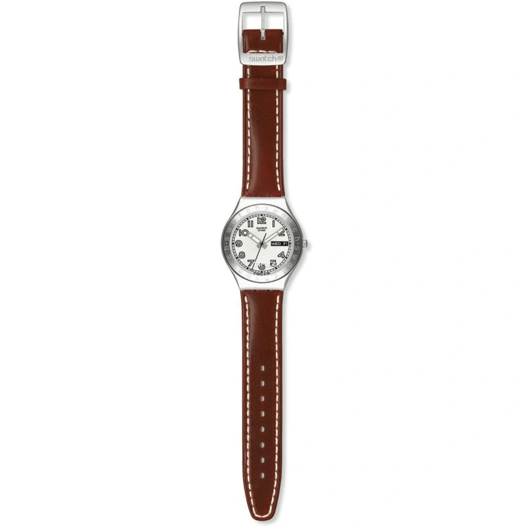 Swatch,IRONY 37.40mm,37.40mm,Stainless Steel,White,Quartz,Date,Day,YGS732