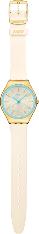 Swatch,SKIN 38mm,38mm,Stainless Steel,Yellow,Quartz,Round,SYXG127
