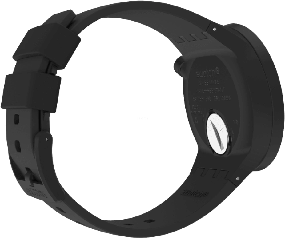 Swatch,Other 47mm,47mm,Bioceramic,Black,Skeleton,Quartz,Sapphire,Crystal Glass,Round,SB03B100