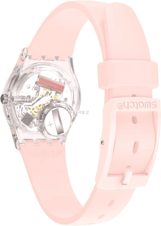 Swatch,Other 25mm,25mm,Plastic,Pink,Quartz,Tonneau,LP159