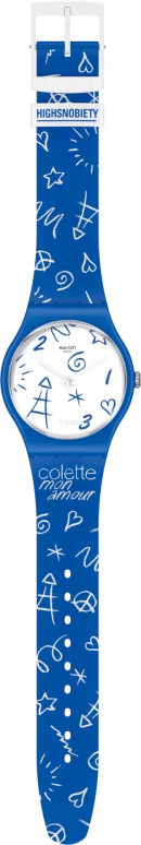 Swatch,Originals 41x47.40mm,41x47.40mm,Plastic,White,Quartz,Tonneau,Blue,SUOZ327