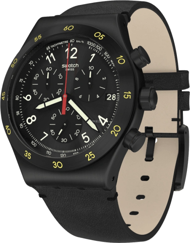 Swatch,IRONY 43x49mm,43x49mm,Black,YVB410