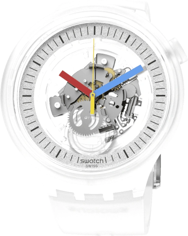 Swatch,CLEAR 47mm,47mm,Open,SB01K100