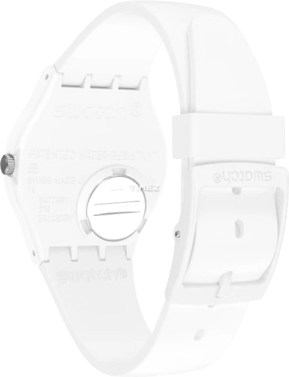 Swatch,Originals 34mm,34mm,Bioceramic,White,Quartz,Tonneau,SO31W102