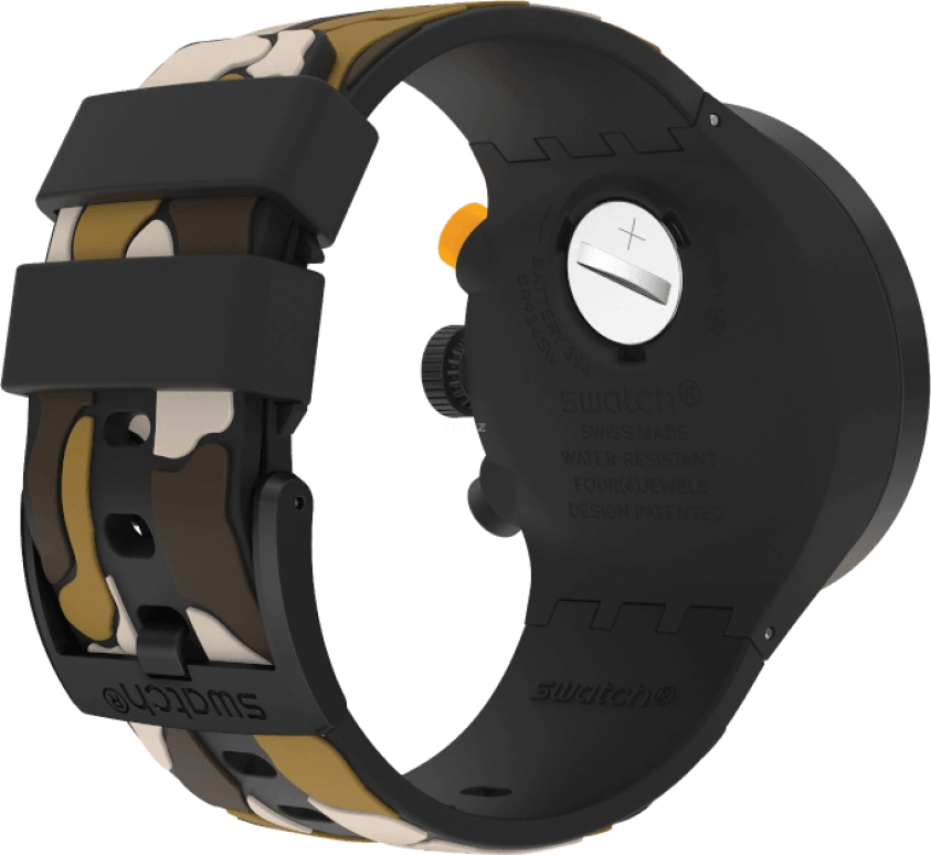 Swatch,THE BOLD 47mm,47mm,Plastic,Black,SB02B410