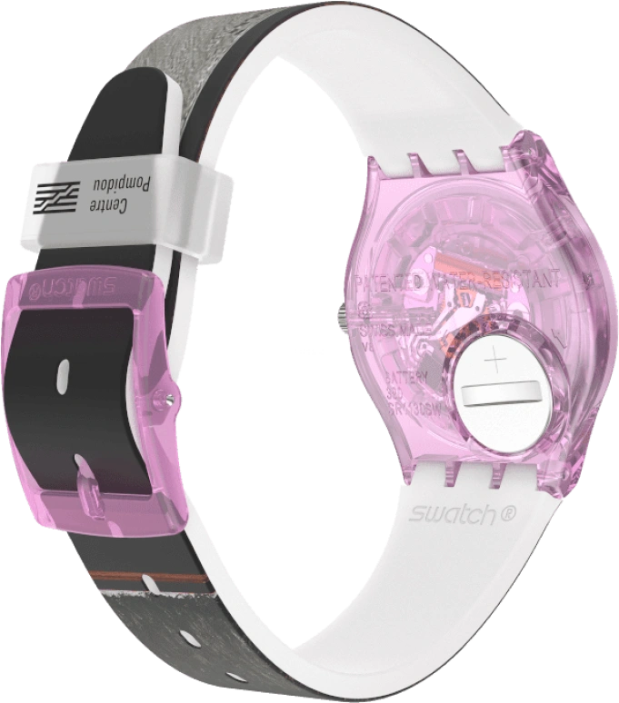 Swatch,Originals 34mm,34mm,Plastic,Multi-Color,Quartz,Sapphire,Crystal Glass,Round,GZ356