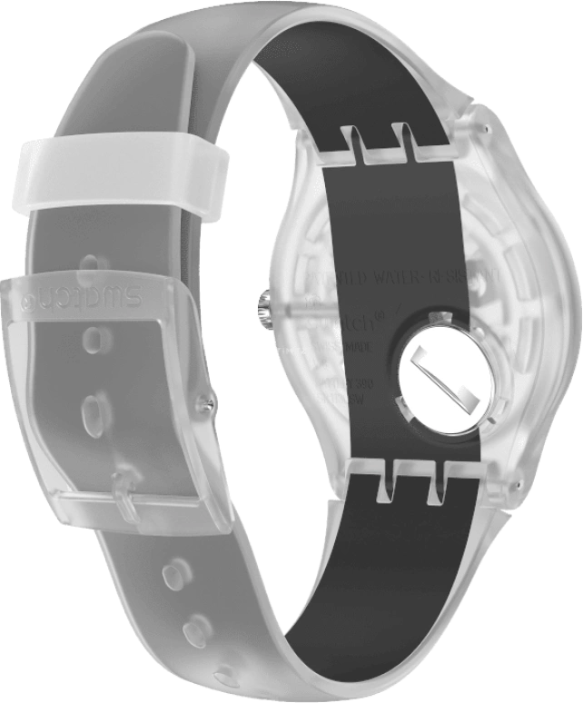 Swatch,Originals 41mm,41mm,Plastic,Skeleton,Quartz,Round,Transparent,SUOK157