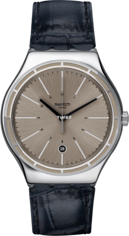 Swatch,Other 42.70mm,42.70mm,Stainless Steel,Grey,Quartz,Sapphire,Crystal Glass,Tonneau,YWS415