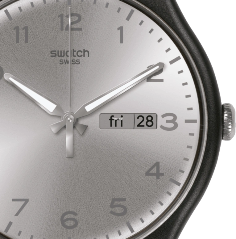 Swatch,Originals 41mm,41mm,Plastic,Silver,Quartz,Date,Day,SUOB717