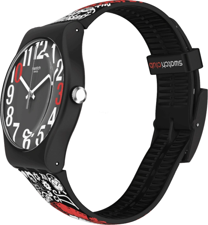 Swatch,Originals 41mm,41mm,Plastic,Black,SUOZ322