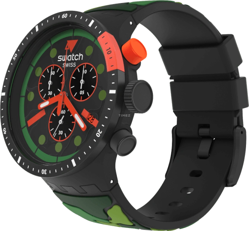 Swatch,THE BOLD 47mm,47mm,Plastic,Black,SB02B409