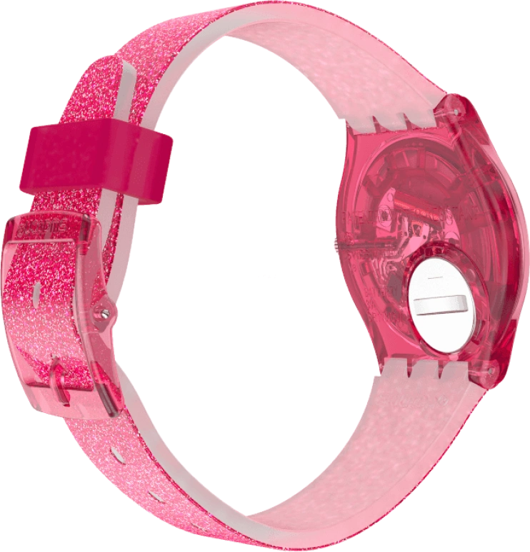 Swatch,Originals 34mm,34mm,Plastic,Pink,Sapphire,Crystal Glass,GP169