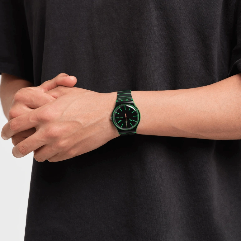 Swatch,Originals 41mm,41mm,Bioceramic,Black,SO29G702