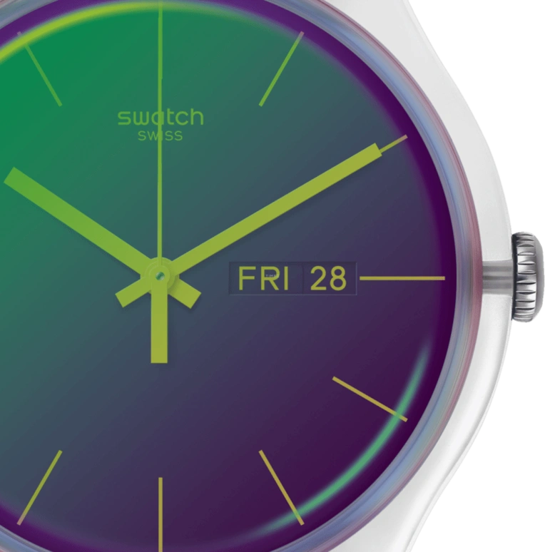 Swatch,Originals 41mm,41mm,Plastic,Purple,SUOK712