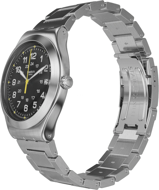 Swatch,IRONY 42.70mm,42.70mm,Stainless Steel,Black,YWS439G