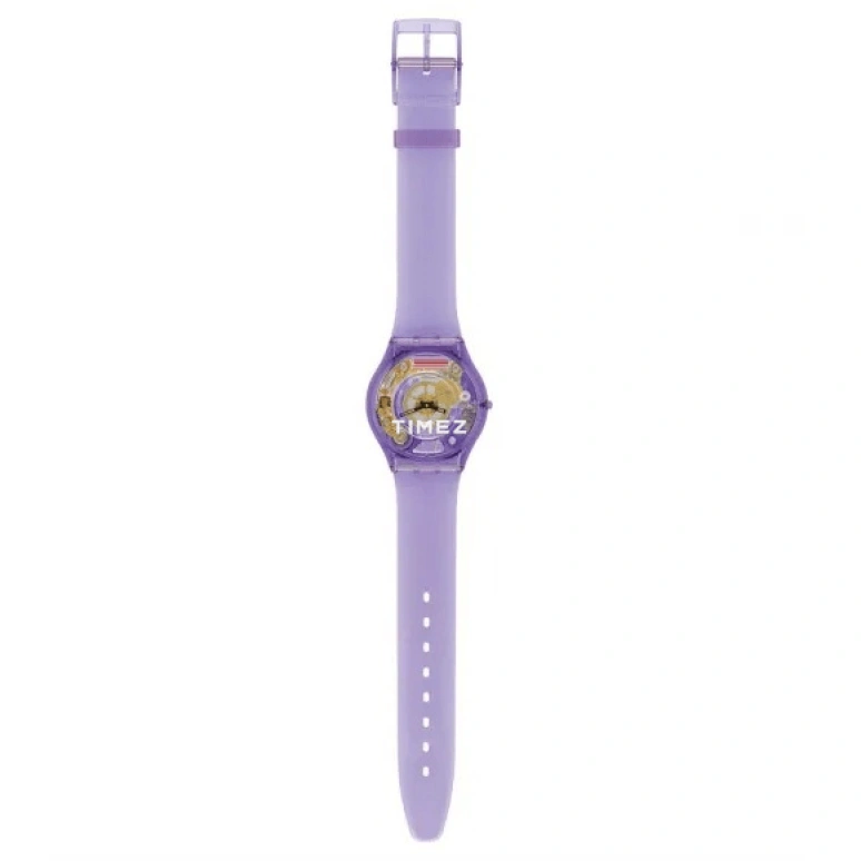 Swatch,SKIN 38.40mm,38.40mm,Plastic,Purple,Quartz,Sapphire,Glass,Round,SFV100