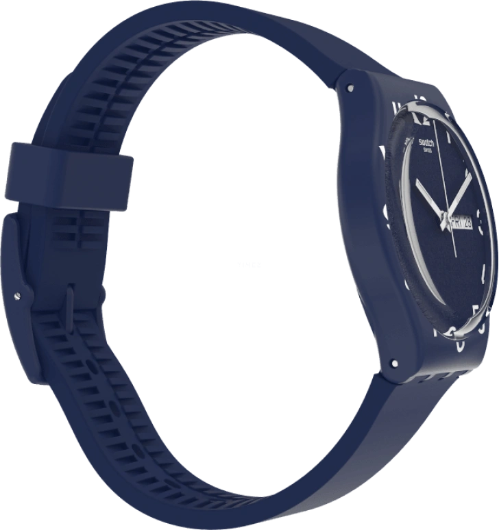 Swatch,Originals 39.20mm,39.20mm,Plastic,Blue,Sapphire,Crystal Glass,Closed,GN726