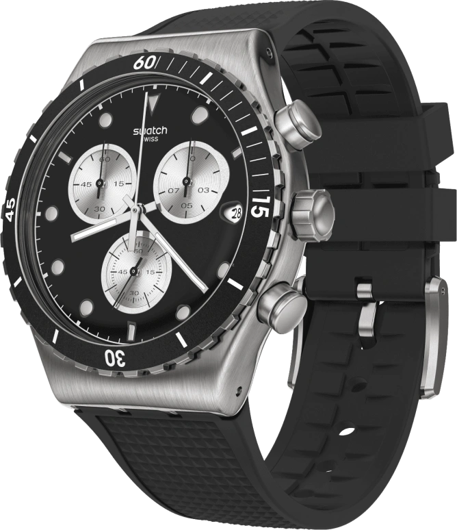 Swatch,IRONY 43mm,43mm,Stainless Steel,Black,YVS487