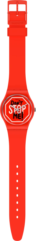 Swatch,Originals 34mm,34mm,Plastic,Red,GR183