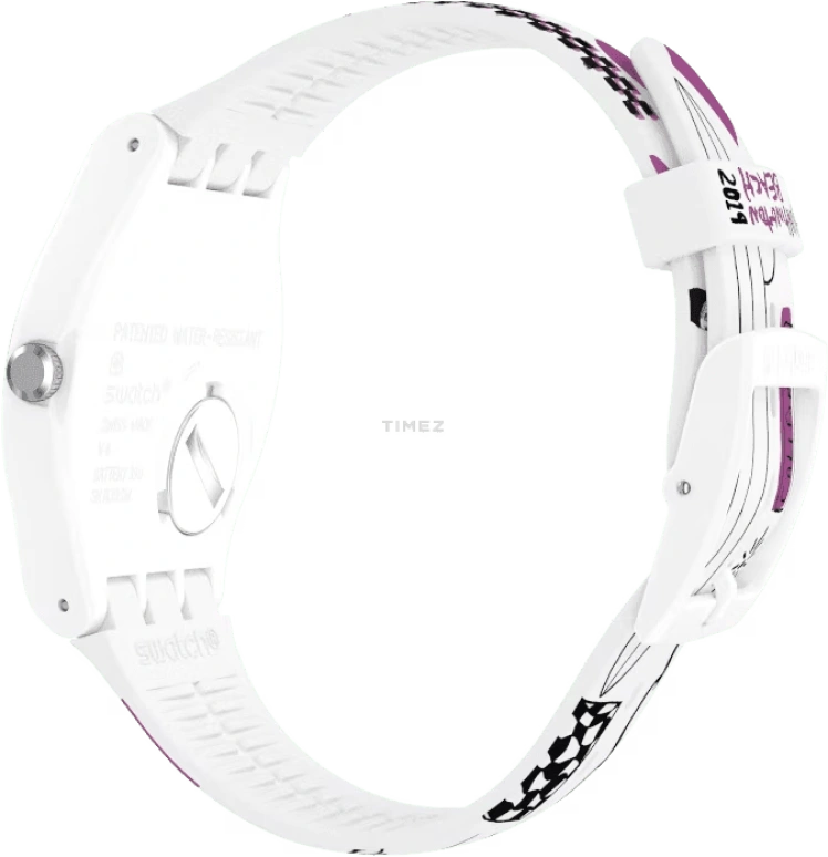 Swatch,Originals 47.40mm,47.40mm,Plastic,White,Skeleton,Quartz,Tonneau,White,SUOW100F