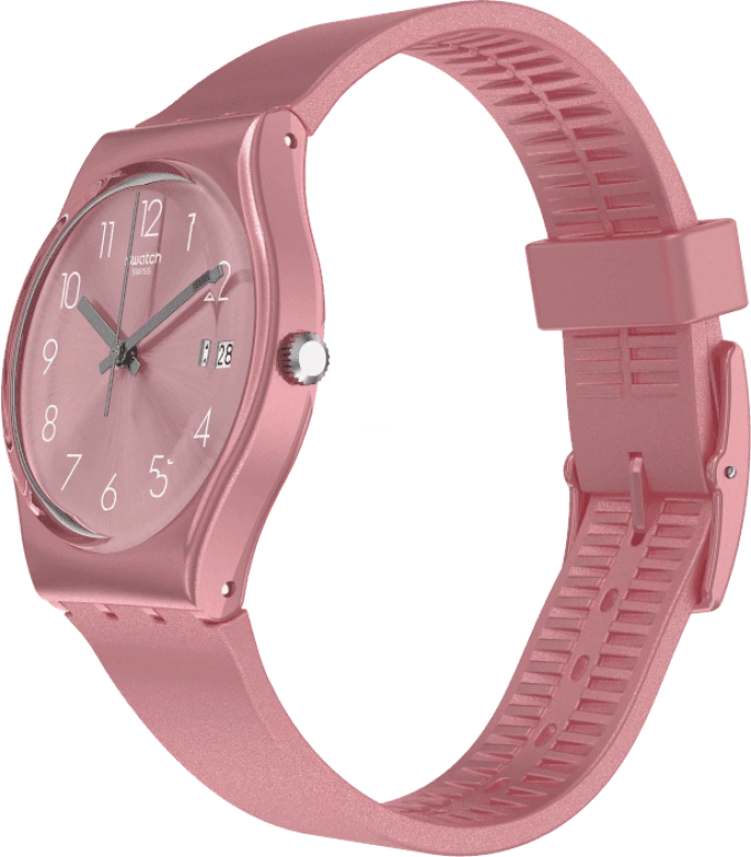 Swatch,Originals 34mm,34mm,Plastic,Pink,Sapphire,Crystal Glass,GP404