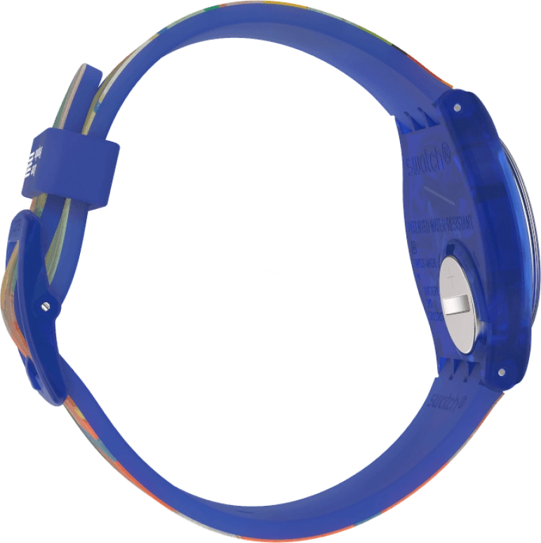 Swatch,Originals 34mm,34mm,Plastic,Multi-Color,Quartz,Sapphire,Crystal Glass,Round,GZ712
