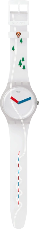 Swatch,Originals 41mm,41mm,Plastic,White,Quartz,Round,Transparent,SUOW137
