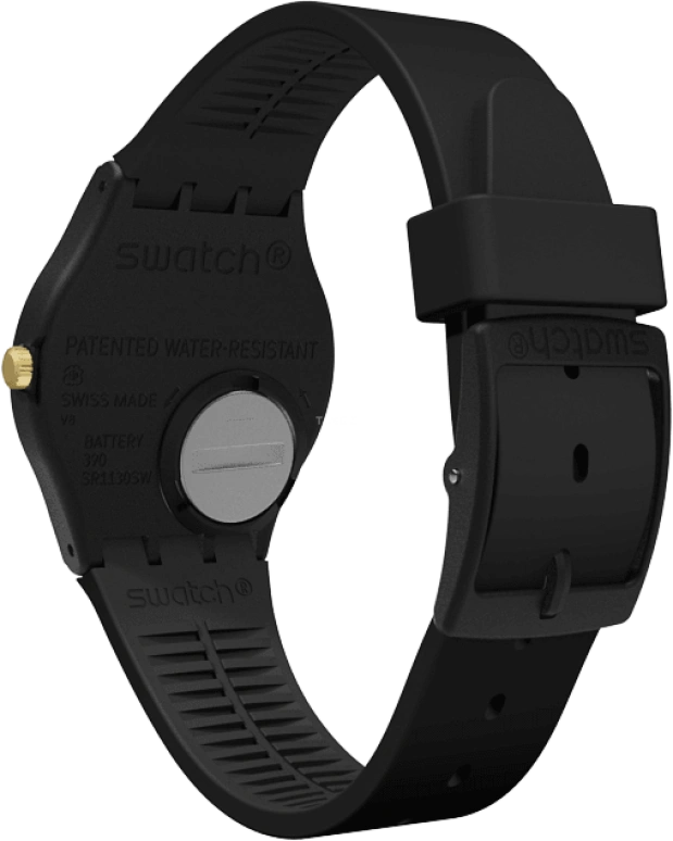 Swatch,Originals 34mm,34mm,Plastic,Black,Quartz,Round,GB274