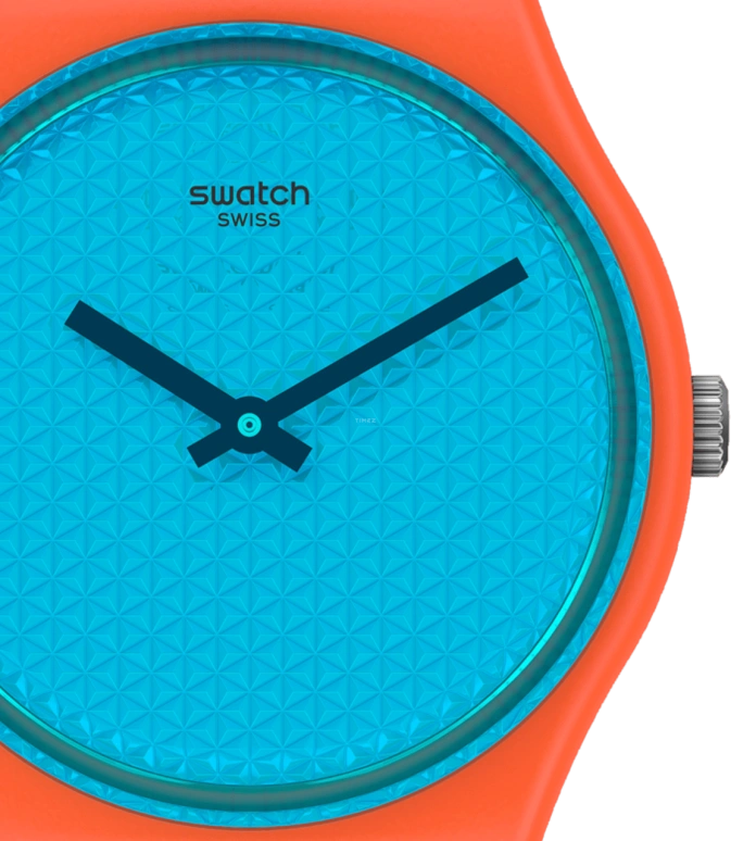 Swatch,Originals 34mm,34mm,Plastic,Blue,GO121
