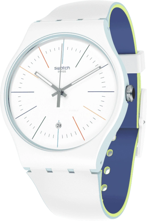 Swatch,Originals 41mm,41mm,Plastic,White,SUOS404