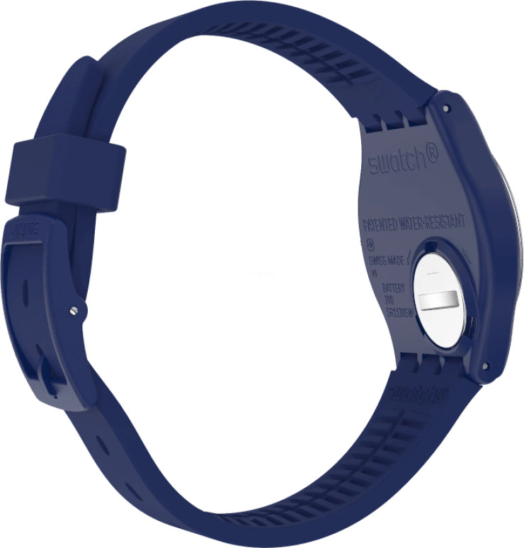 Swatch,Originals 34mm,34mm,Plastic,Blue,Sapphire,Crystal Glass,Closed,GN727