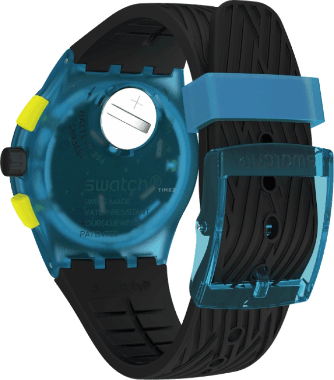 Swatch,Originals 42mm,42mm,Plastic,Black,SUSS402
