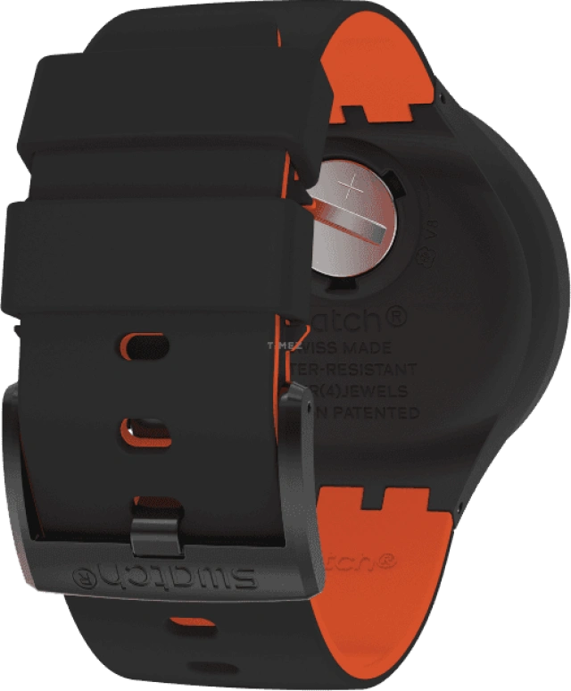 Swatch,THE BOLD 47mm,47mm,Plastic,Black,Sapphire,Crystal Glass,SB02B402