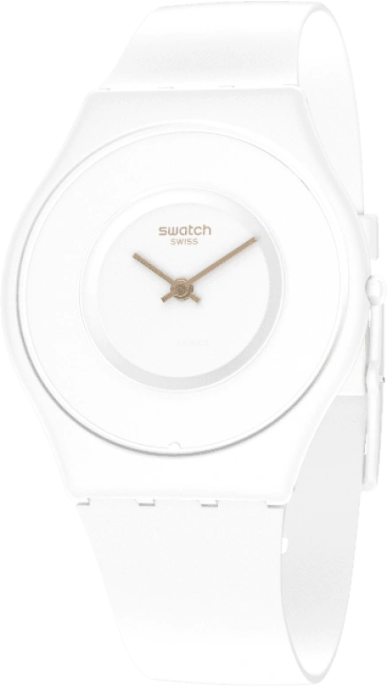 Swatch,SKIN 34mm,34mm,Ceramic,White,Quartz,SS09W100