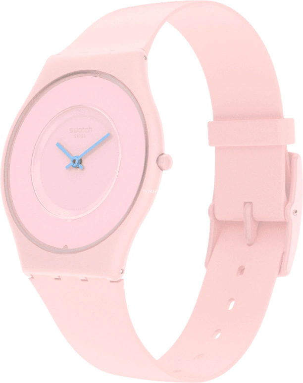 Swatch,SKIN 34mm,34mm,Ceramic,Pink,Closed,SS09P100