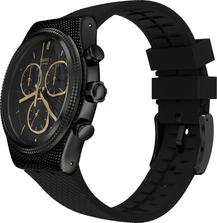 Swatch,IRONY 43x49mm,43x49mm,Black,YVB408