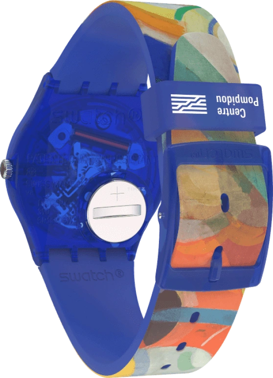 Swatch,Originals 34mm,34mm,Plastic,Multi-Color,Quartz,Sapphire,Crystal Glass,Round,GZ712