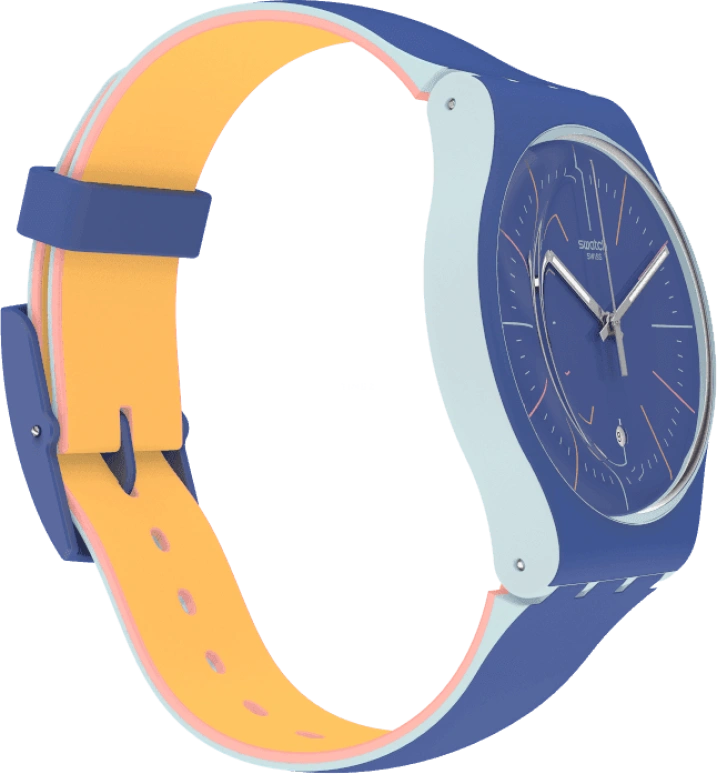 Swatch,Originals 41mm,41mm,Plastic,Blue,SUOS403
