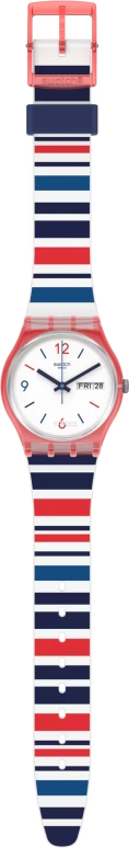 Swatch,Originals 34mm,34mm,Plastic,White,Quartz,Tonneau,Red,GR712