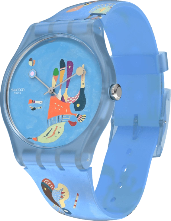 Swatch,Originals 41mm,41mm,Plastic,Blue,Quartz,Sapphire,Crystal Glass,Round,SUOZ342