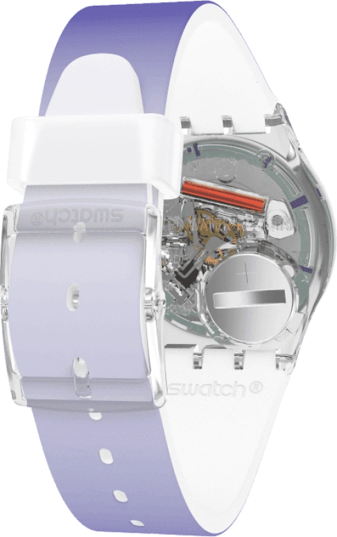 Swatch,Originals 34mm,34mm,Plastic,Purple,Green,Sapphire,Crystal Glass,GE718