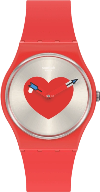 Swatch,Originals 34mm,34mm,Bioceramic,Silver,Quartz,Round,Red,SO28Z111