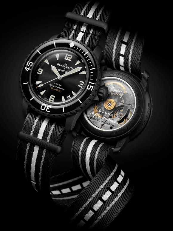 Swatch,BIOCERAMIC 42.30mm,42.30mm,Bioceramic,Black,Automatic,Day,Sapphire,Glass,Kasseem Dean,Swizz Beatz,SO35B400