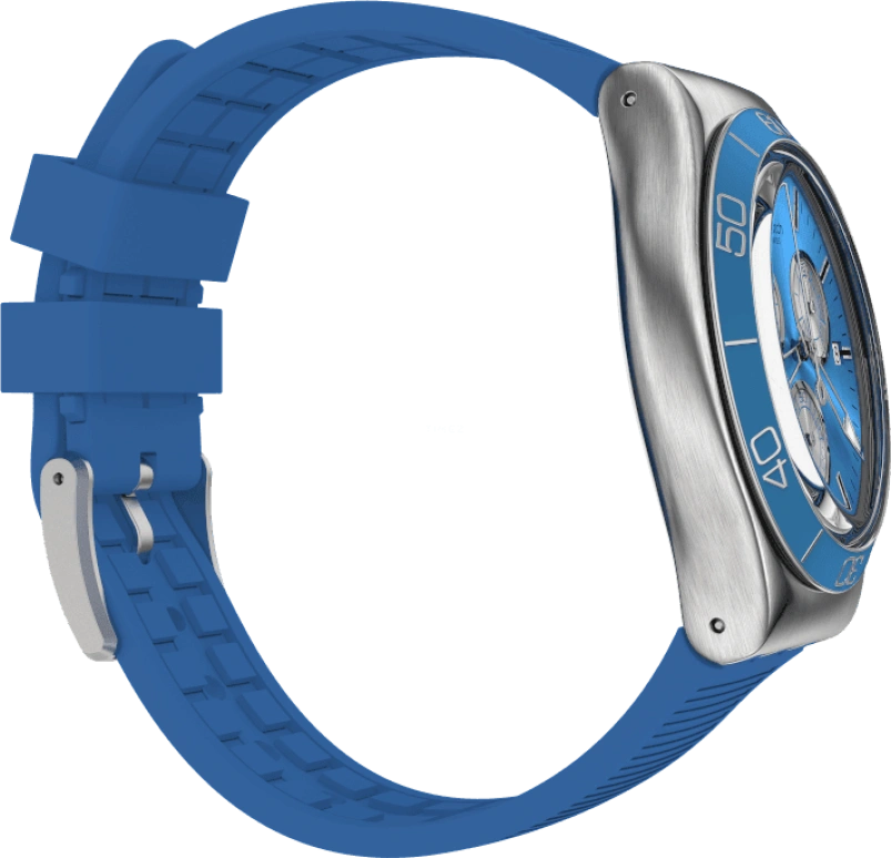 Swatch,IRONY 43mm,43mm,Stainless Steel,Black,Silver,Blue,Minutes,YVS485